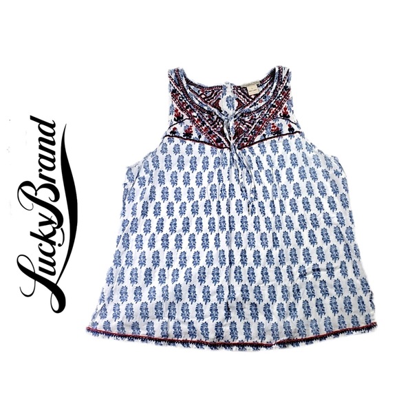 Lucky Brand Tops - Lucky Brand | Boho Sleeveless Embellished Top